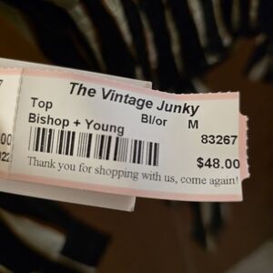 Vintage Bishop + Young Multicolor Striped Blouse